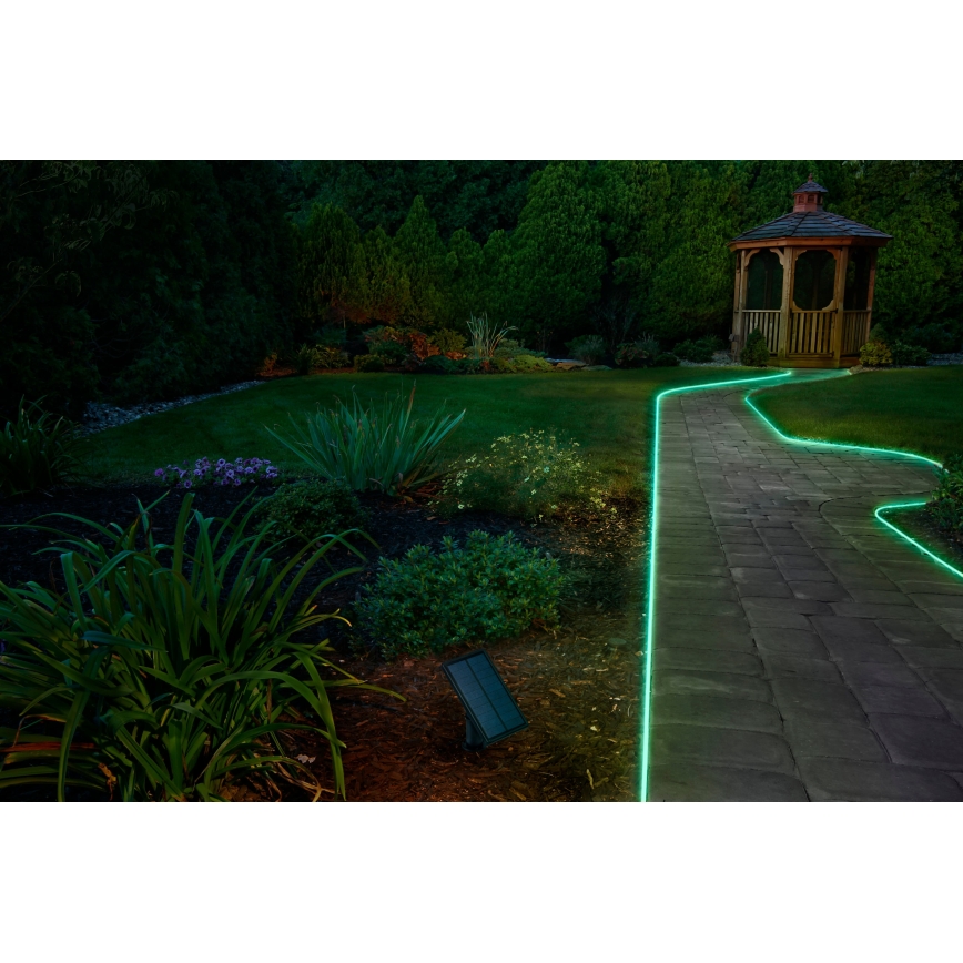 Osram - LED RGBW dæmpbar solcelledrevet LED-bånd FLEX MAGIC 5m LED/1,6W/3,7V 2000 mAh IP44 + fjernbetjening