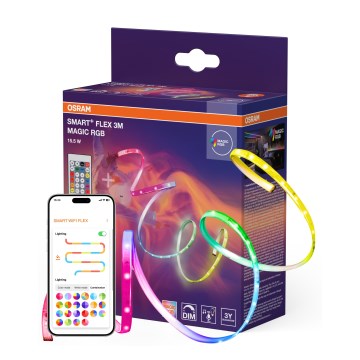 Osram - LED RGB dæmpbar strimmel SMART+ MAGIC FLEX 3m LED/15,5W/230V Wi-Fi + fjernbetjening