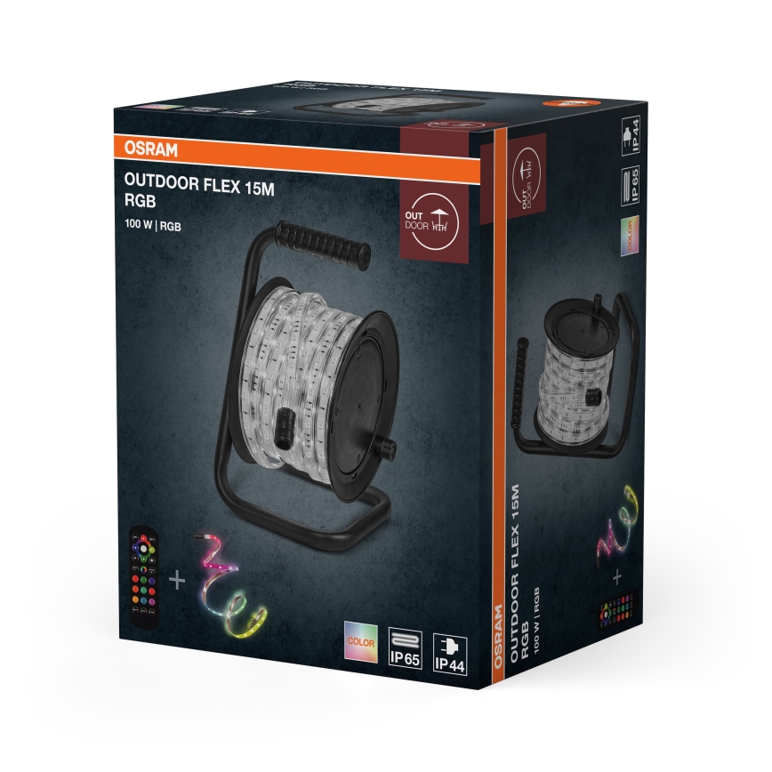 Osram - LED RGB dæmpbar udendørs LED-strip FLEX 15m LED/100W/230V IP65 + fjernbetjening