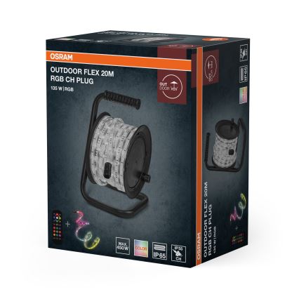 Osram - LED RGB dæmpbar udendørs LED-lysbånd FLEX 20m LED/135W/230V IP65 + fjernbetjening