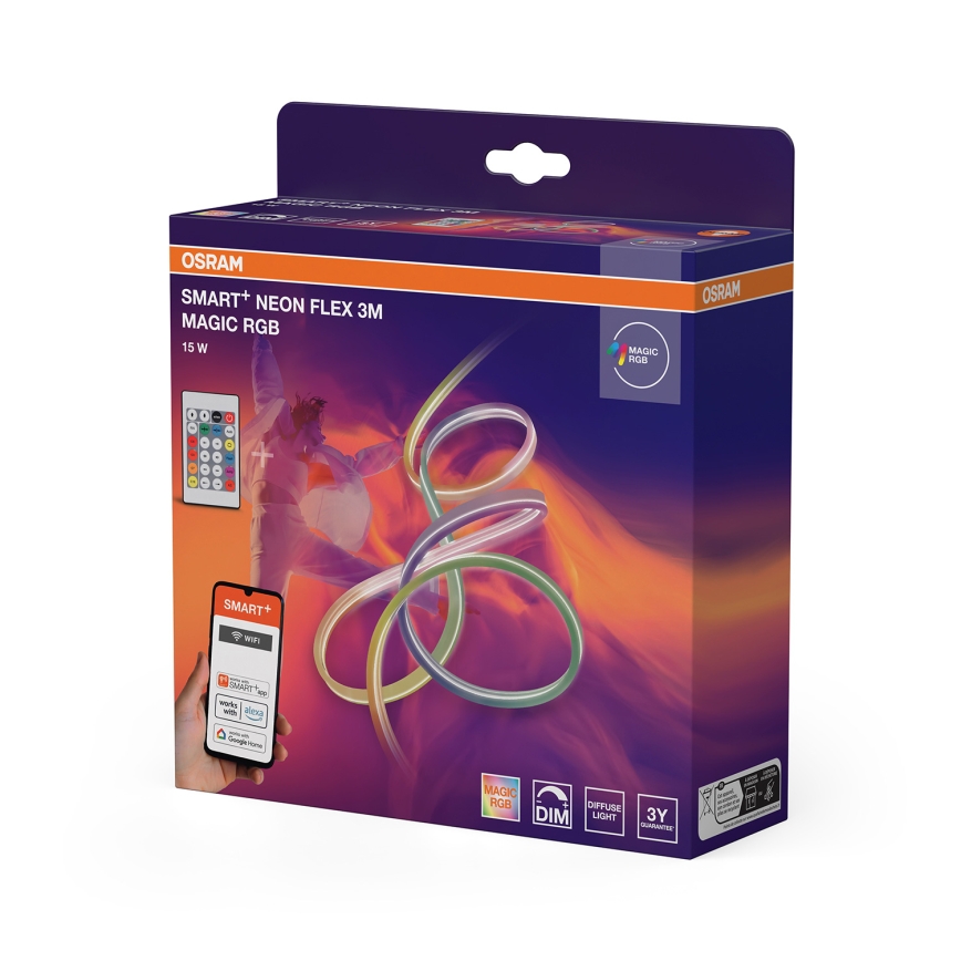 Osram - SMART+ MAGIC RGB LED, dæmpbar udendørs LED-strip 3 m, 15 W, 230 V, IP44, Wi‑Fi + fjernbetjening