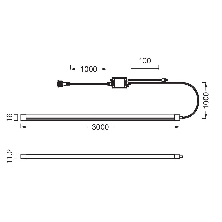 Osram - SMART+ MAGIC RGB LED, dæmpbar udendørs LED-strip 3 m, 15 W, 230 V, IP44, Wi‑Fi + fjernbetjening