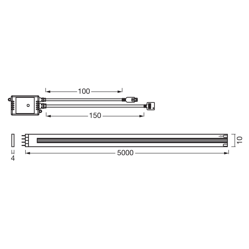 Osram - dæmpbar RGB LED-lyslist SMART+ MAGIC 5m LED/35W/230V Wi-Fi + fjernbetjening