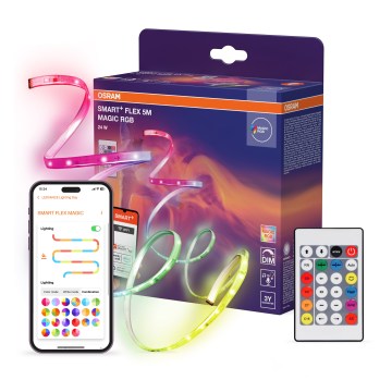 Osram - LED RGB dæmpbart lysbånd SMART+ MAGIC FLEX 5m LED/24W/230V Wi-Fi + fjernbetjening
