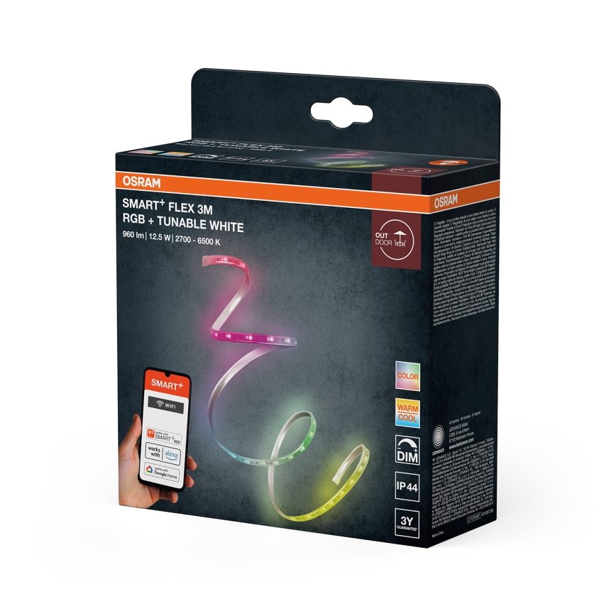 Osram - SMART+ FLEX 3m udendørs dæmpbar LED-strip RGB+TW LED/12,5W/230V 2700-6500K IP44 Wi-Fi