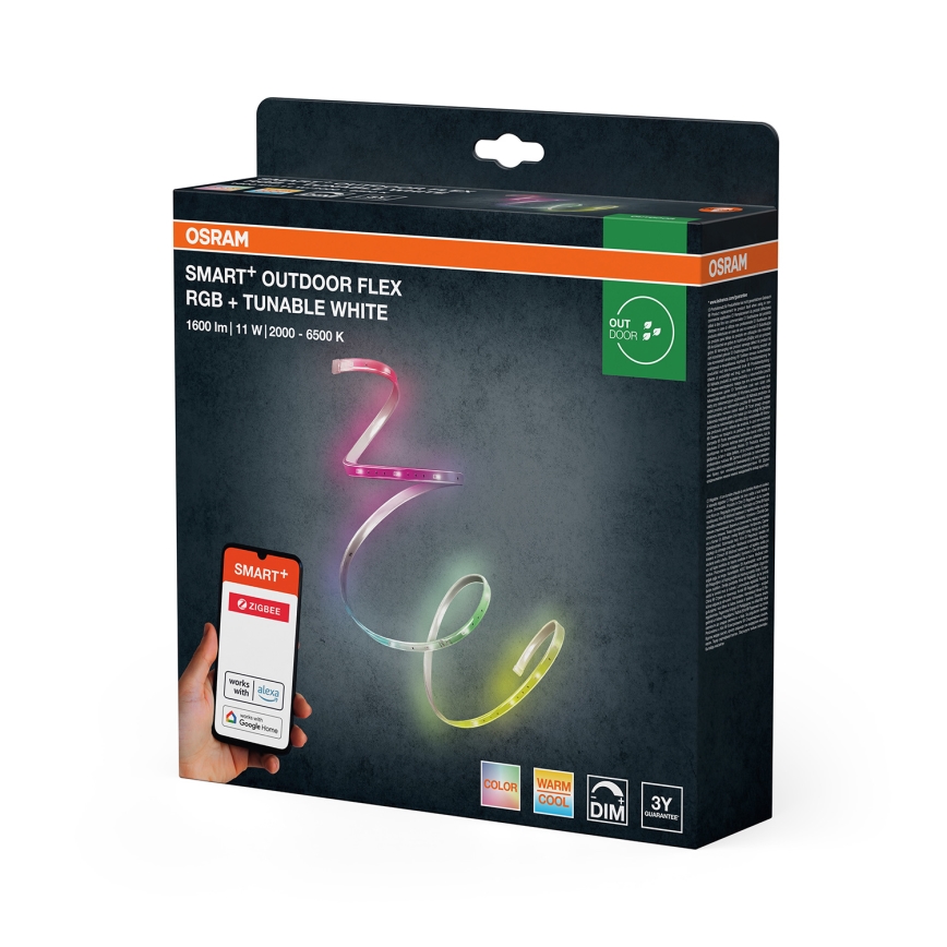Osram - LED RGB+TW Dæmpbar udendørs LED-stribe SMART+ FLEX 5m LED/11W/230V 2000-6500K IP65