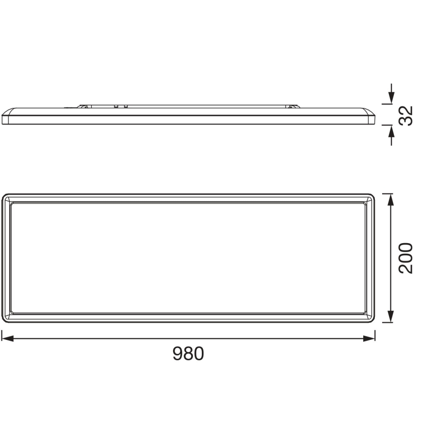 Osram - LED RGBW dæmpbar loftlampe SMART+ PLANON LED/40W/230V 2800-6500K 98x20 cm Wi-Fi IP54 hvid