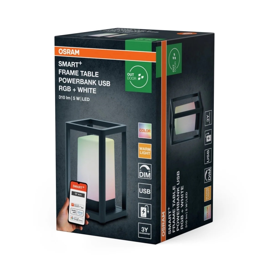 Osram - LED RGBW dæmpbar bordlampe SMART+ LED/5W/5V 3000K IP44 Wi-Fi