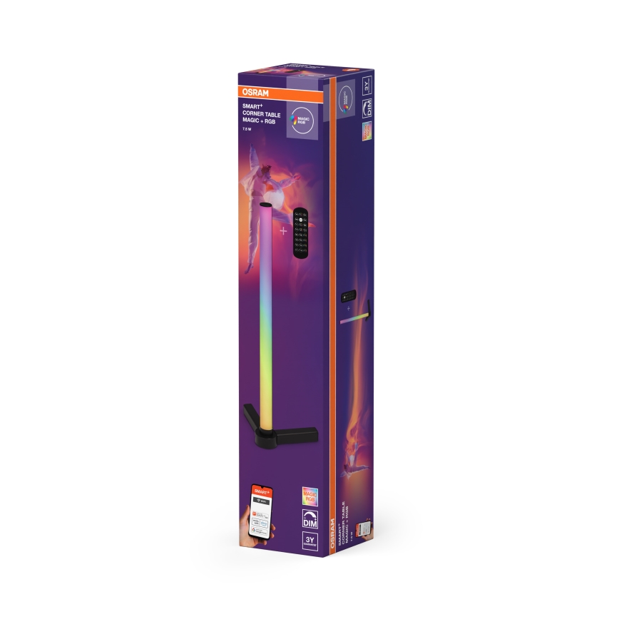 Osram - LED RGBW Dæmpbar bordlampe SMART+ MAGIC LED/7,5W/230V 2700-6500K sort Wi-Fi + fjernbetjening
