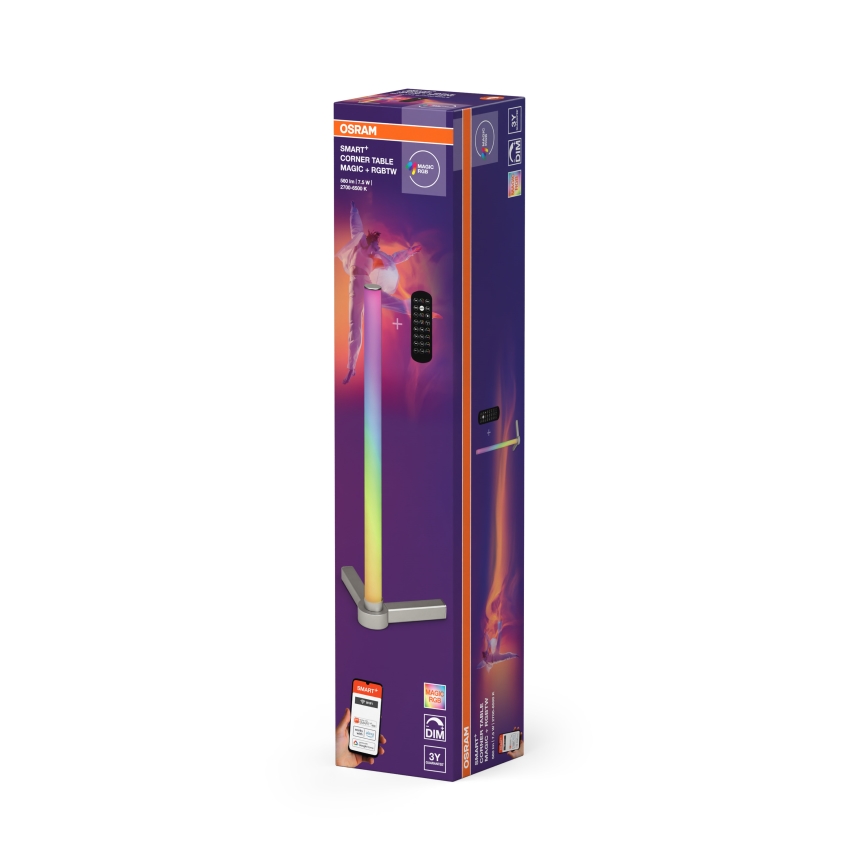 Osram - LED RGBW dæmpbar bordlampe SMART+ MAGIC LED/7,5W/230V 2700-6500K sølv Wi-Fi + fjernbetjening