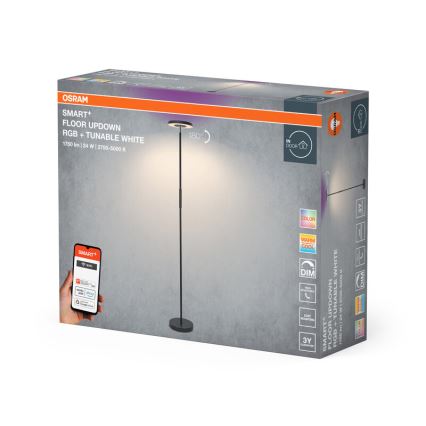 Osram - LED RGBW dæmpbar gulvlampe SMART+ FLOOR LED/24W/230V 2700-5000K Wi-Fi