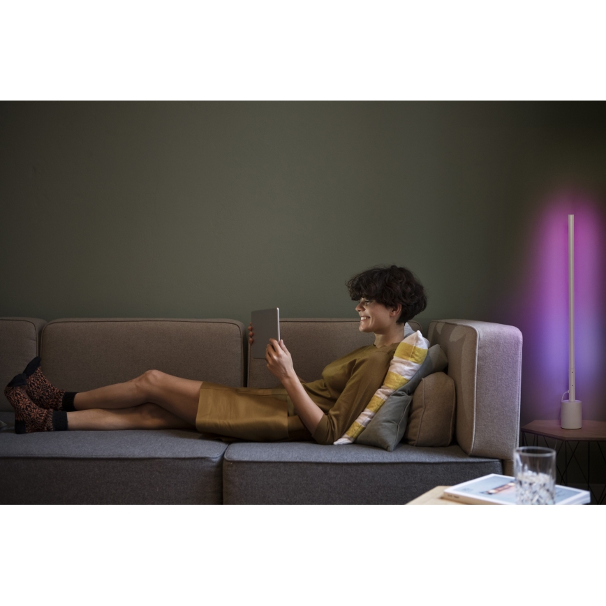 Osram - LED RGBW dæmpbar gulvlampe SMART+ FLOOR LED/8W/230V 2700-6500K Wi-Fi hvid + fjernbetjening
