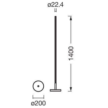 Osram - LED RGBW dæmpbar gulvlampe SMART+ MAGIC LED/11,5 W/230 V 2700–6500 K sølvfarvet Wi‑Fi + fjernbetjening
