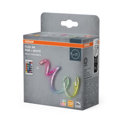 Osram - LED RGBW dæmpbar LED-bånd FLEX 3m LED/10W/230V + fjernbetjening