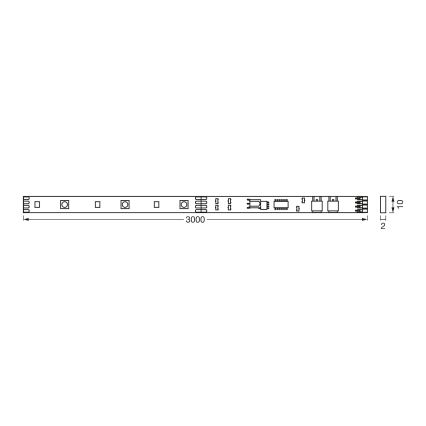 Osram - LED RGBW dæmpbar LED-bånd FLEX 3m LED/10W/230V + fjernbetjening