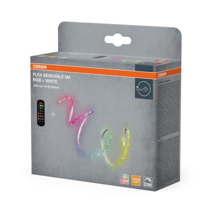 Osram - LED RGBW dæmpbar LED-strip FLEX 5m LED/10W/230V + fjernbetjening