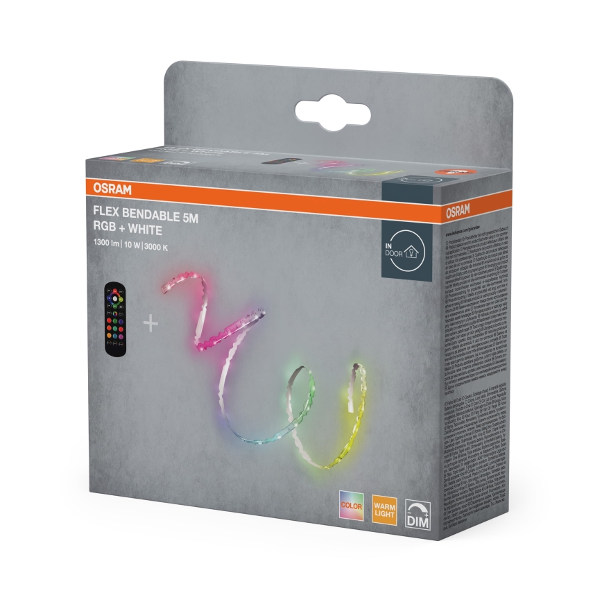 Osram - LED RGBW dæmpbar LED-strip FLEX 5m LED/10W/230V + fjernbetjening