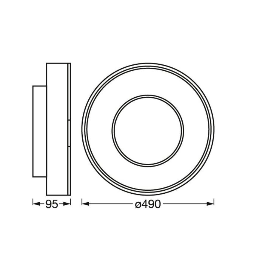 Osram- LED RGBW Dæmpbar loftlampe SMART+ CLARIA LED/32W/230V Ø 49 cm 2700-6500K Wi-Fi
