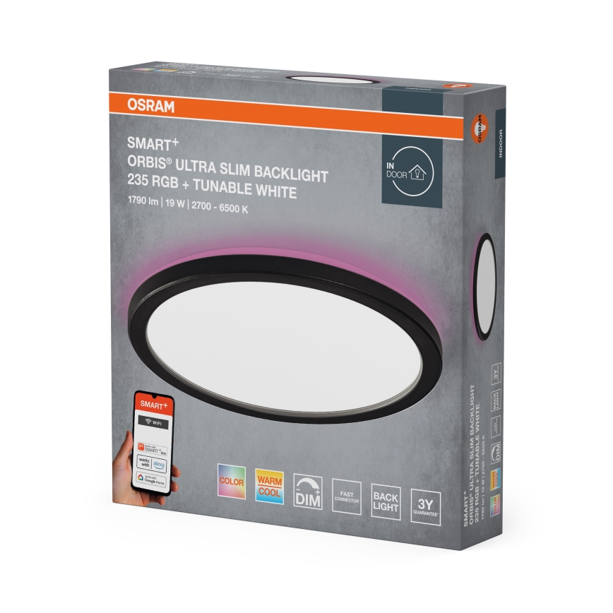 Osram - LED RGBW Dæmpbar loftlampe SMART+ ORBIS LED/19W/230V Ø 23,5 cm 2700-6500K Wi-Fi