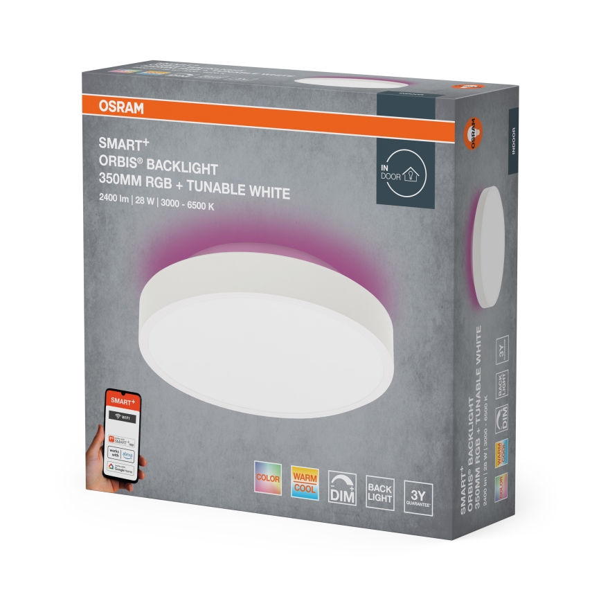 Osram - LED RGBW Dæmpbar loftlampe SMART+ ORBIS LED/28W/230V 2700-6500K Wi-Fi