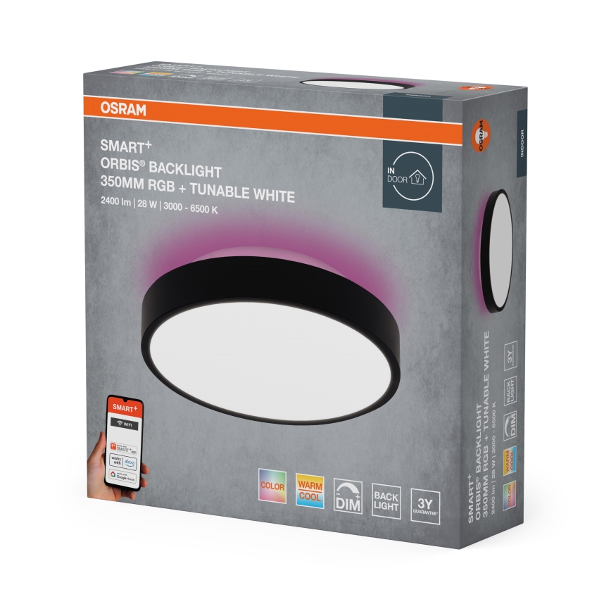 Osram - LED RGBW Dæmpbar loftlampe SMART+ ORBIS LED/28W/230V Ø 35 cm 2700-6500K Wi-Fi