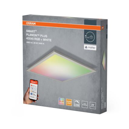 Osram - LED RGBW dæmpbar loftlampe SMART+ PLANON LED/28W/230V 45x45 cm Wi-Fi
