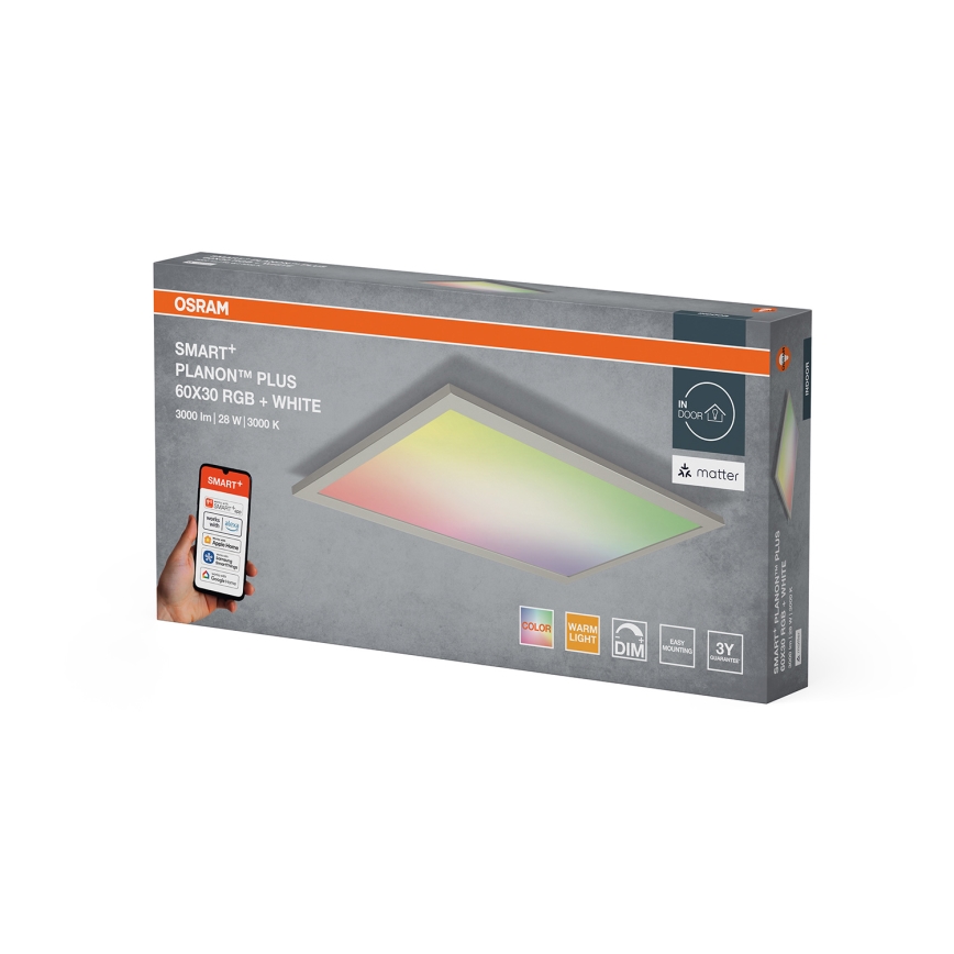 Osram -LED RGBW dæmpbar loftlampe SMART+ PLANON LED/28W/230V 60x30 cm Wi-Fi