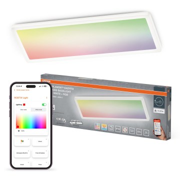 Osram - LED RGBW Dæmpbar loftlampe SMART+ PLANON LED/30W/230V 2800-6500K 58x20 cm Wi-Fi IP54 hvid