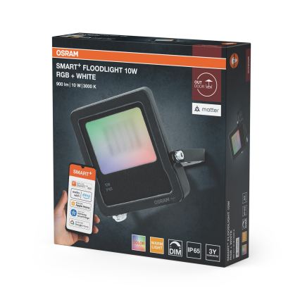 Osram - LED RGBW Dæmpbar projektør SMART+ FLOODLIGHT LED/10W/230V IP65 Wi-Fi