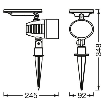 Ledvance - Dæmpbar LED RGBW solcellelampe SMART+ SOLAR LED/0,6W/3,7V 2000 mAh 3000-6500K IP44