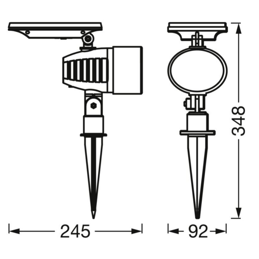 Ledvance - Dæmpbar LED RGBW solcellelampe SMART+ SOLAR LED/0,6W/3,7V 2000 mAh 3000-6500K IP44