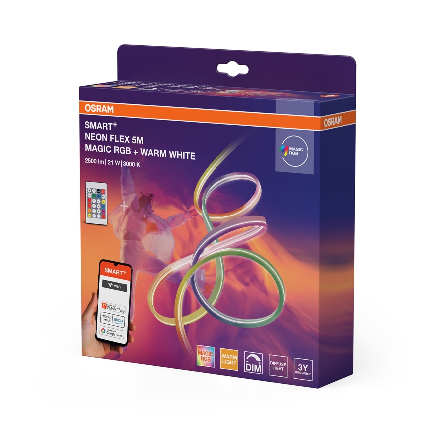 Osram - LED RGBW dæmpbar udendørs LED-stribe SMART+ MAGIC 5m LED/21W/230V IP44 Wi-Fi + fjernbetjening