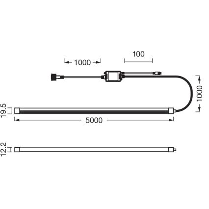 Osram - LED RGBW dæmpbar udendørs LED-stribe SMART+ MAGIC 5m LED/21W/230V IP44 Wi-Fi + fjernbetjening
