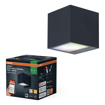 Osram - LED RGBW Dæmpbar udendørs vægarmatur SMART+ BRICK LED/14W/230V IP44 Wi-Fi