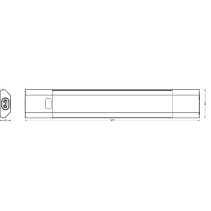 Osram - LED RGBW dæmpbart underskabsarmatur LINEAR EDGE LED/8W/230V 50 cm hvid + fjernbetjening