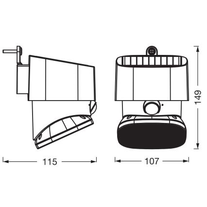 Osram - LED solcellevæglampe med sensor ENDURA STYLE LED/10,3W/4,2V 2000 mAh IP54 antracit