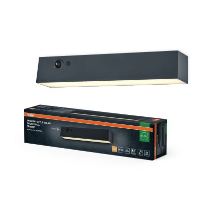 Osram - LED solcelle-væglampe med sensor ENDURA STYLE LED/12,4W/4,2V 2000 mAh IP54 antracit