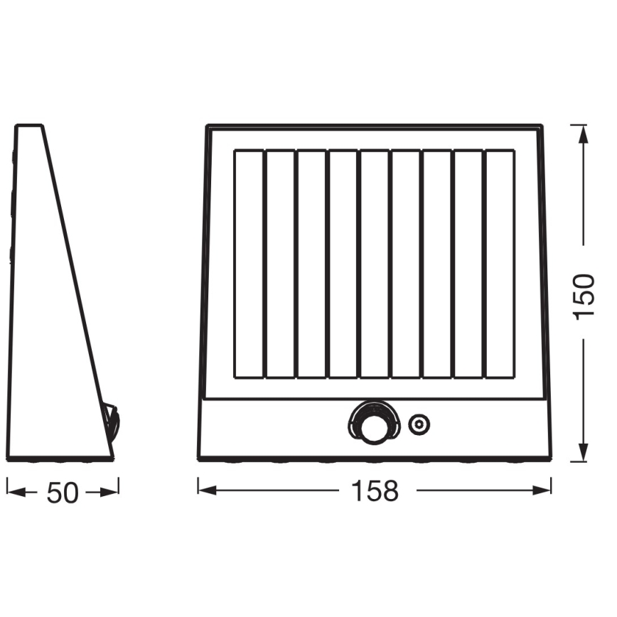 Osram - LED solcellevæglampe med sensor ENDURA STYLE LED/10,2W/4,2V 2000 mAh IP54 antracit