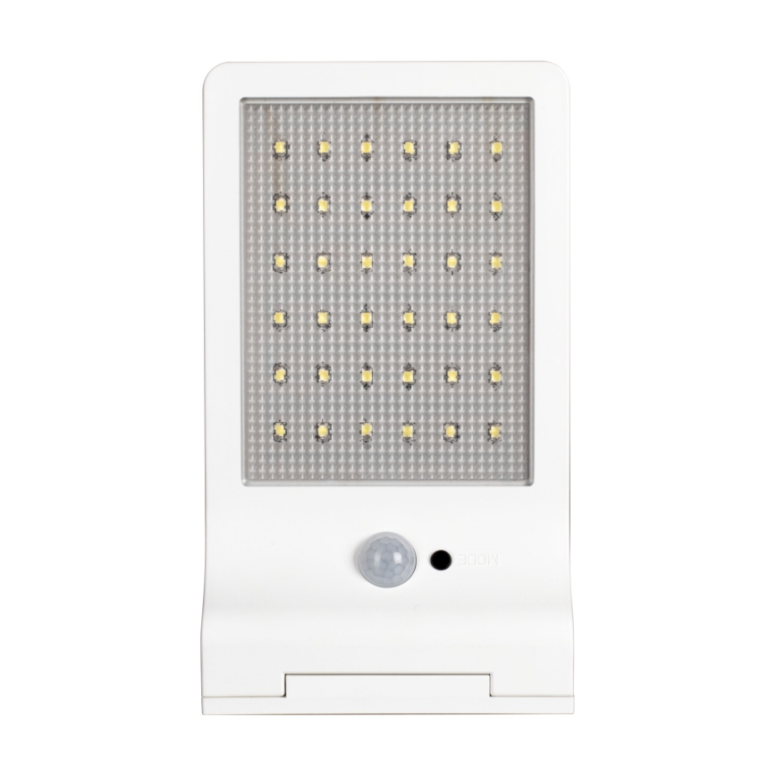Osram - DOORLED LED solcelle-væglampe med sensor, 3W/3,3V, 2000 mAh, IP44, hvid