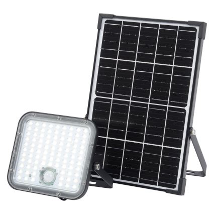 Osram - LED dæmpbar solcelledrevet projektør med sensor ENDURA LED/30W/6,4V 4000K IP65 sort + fjernbetjening