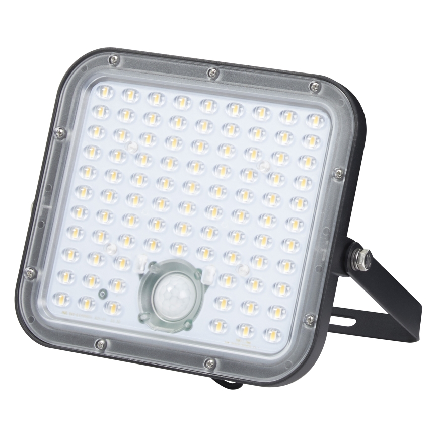 Osram - LED dæmpbar solcelledrevet projektør med sensor ENDURA LED/30W/6,4V 4000K IP65 sort + fjernbetjening