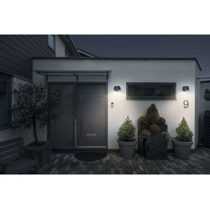 Osram - LED solcelledrevet væglampe med sensor ENDURA STYLE LED/10,1W/4,2V 2000 mAh IP54 antracit