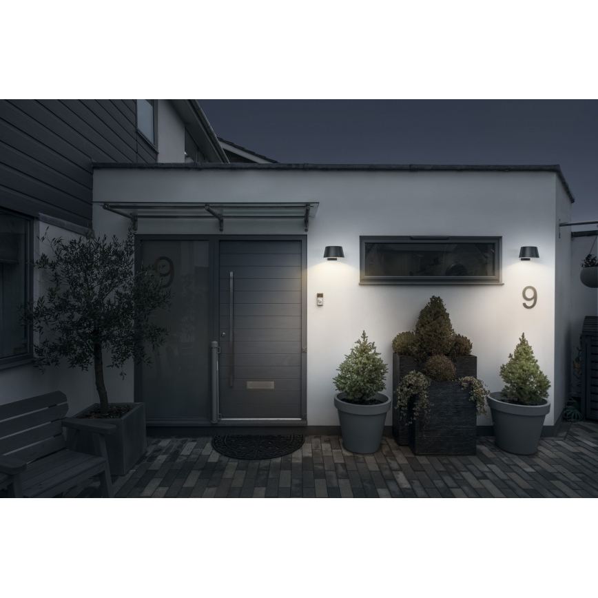 Osram - LED solcelledrevet væglampe med sensor ENDURA STYLE LED/10,1W/4,2V 2000 mAh IP54 antracit