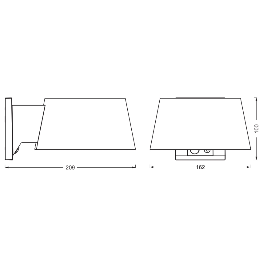 Osram - LED solcelledrevet væglampe med sensor ENDURA STYLE LED/10,1W/4,2V 2000 mAh IP54 antracit