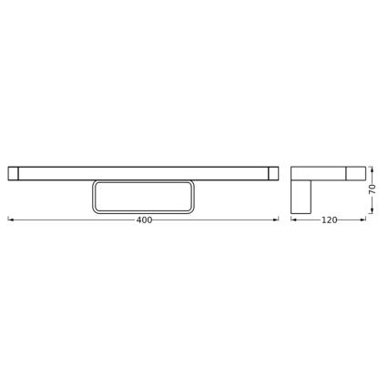 Osram - LED badeværelsesbelysning til spejl DISC BAR LED/7W/230V 3000/4000K 40 cm IP44 blank krom