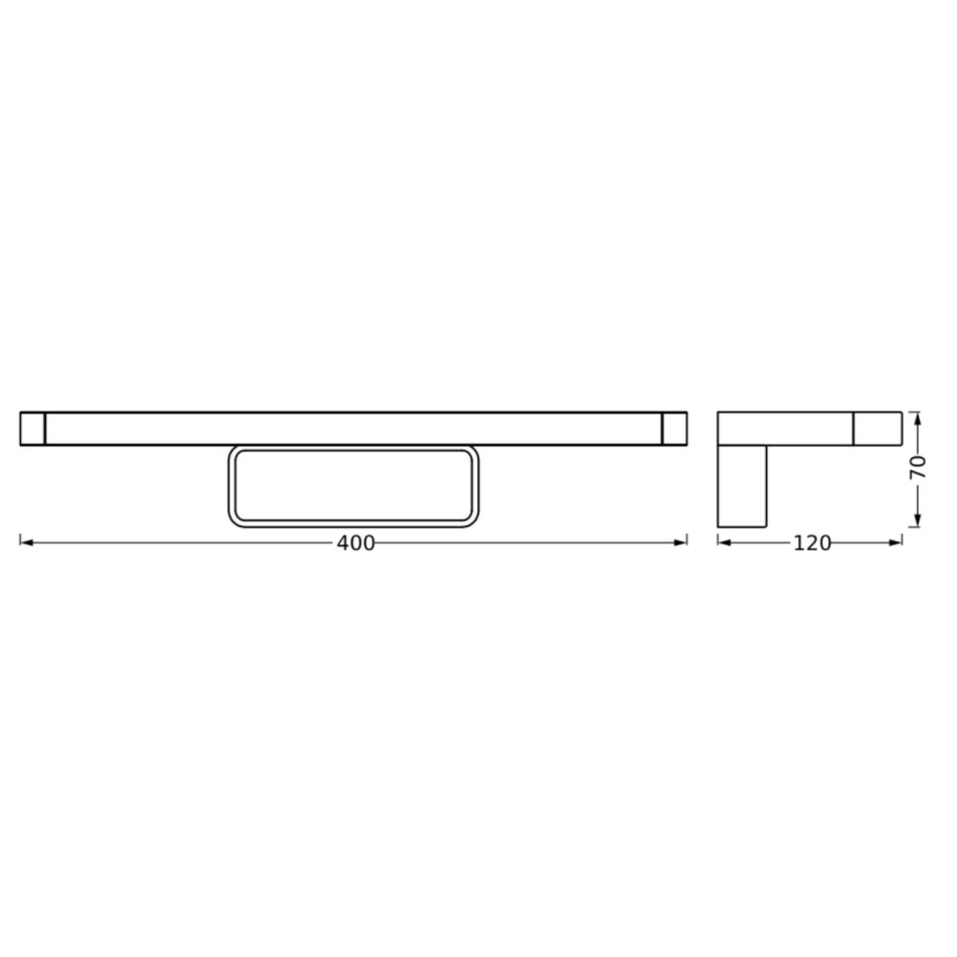 Osram - LED badeværelsesbelysning til spejl DISC BAR LED/7W/230V 3000/4000K 40 cm IP44 blank krom