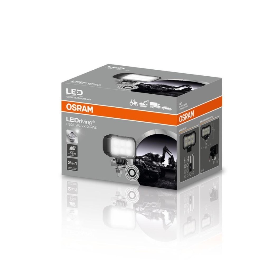 Osram - LED-spot til bil RECT WL VX100-WD LED/26W/12/24V IP69 6000K