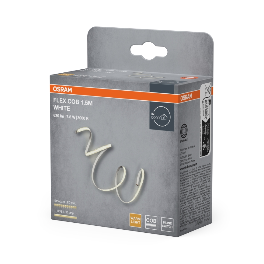 Osram - LED-strimmel FLEX COB 1,5m LED/7,5W/230V