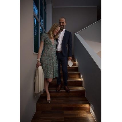 Osram - LED trappearmatur med sensor NIGHTLUX LED/0,25W/3xAAA IP54 hvid