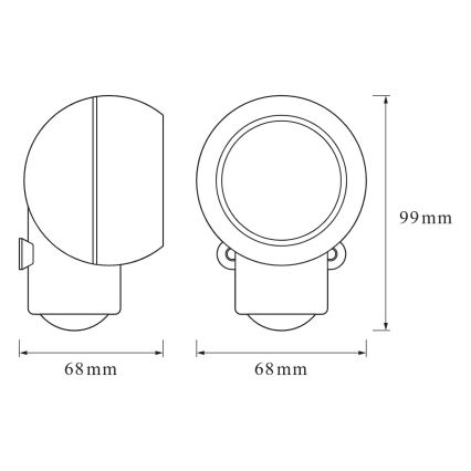 Osram - LED udendørs orienteringslampe med bevægelses- og skumringssensor SPYLUX LED/0,3W/4,5V IP43 hvid